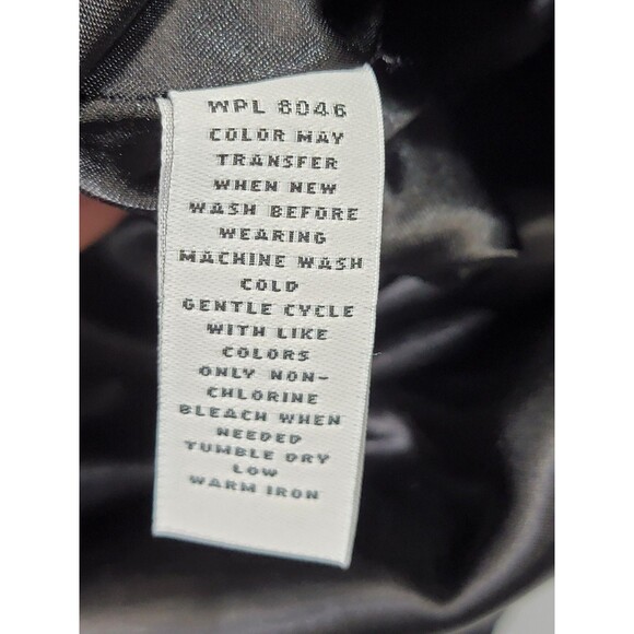 ALK Women's Large Style & Co Black Two Button Eyelet Blouse Jacket Blazer Coat - Picture 8 of 9